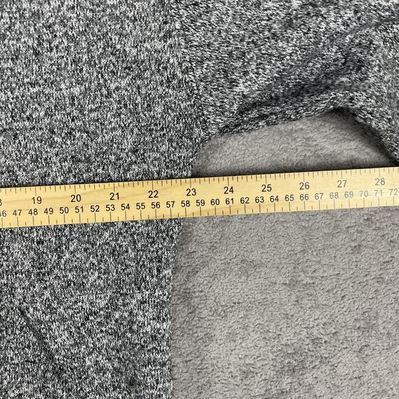 PINK Victoria's Secret Sweater Womens Medium Gray Marled Quarter Zip Pullover - Picture 5 of 11